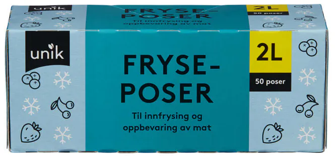 Hovedbilde Fryseposer 2L 50stk Unik